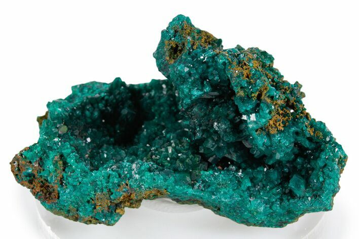 Sparkling Emerald-Green Dioptase Crystal Cluster - Congo #348544